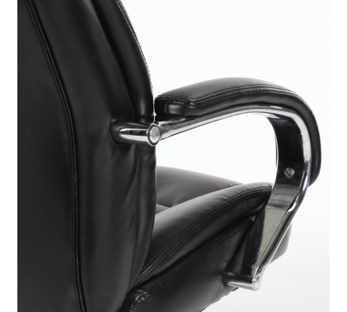Кресло офисное BRABIX PREMIUM "Direct EX-580", хром, рециклированная кожа, черное, 531824