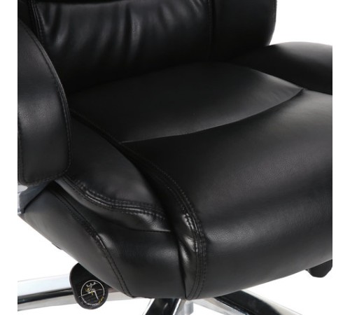 Кресло офисное BRABIX PREMIUM "Direct EX-580", хром, рециклированная кожа, черное, 531824