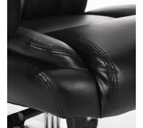 Кресло офисное BRABIX PREMIUM "Direct EX-580", хром, рециклированная кожа, черное, 531824