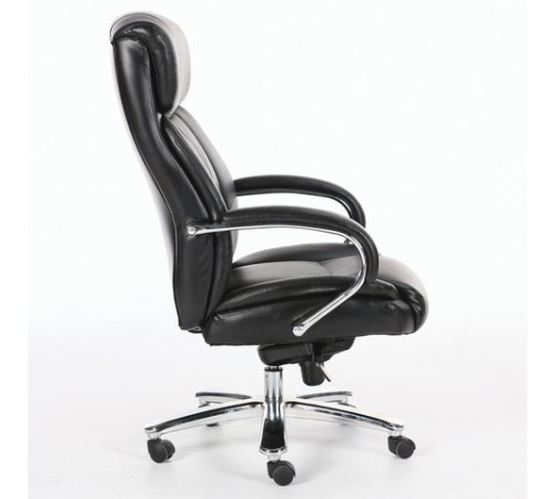 Кресло офисное BRABIX PREMIUM "Direct EX-580", хром, рециклированная кожа, черное, 531824