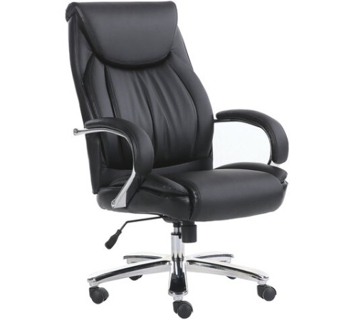 Кресло офисное BRABIX PREMIUM "Advance EX-575", хром, экокожа, черное, 531825 Кресло офисное BRABIX PREMIUM "Advance EX-575", хром, экокожа, черное, 531825
