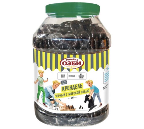 Крендель чёрный СЕМЕЙКА ОЗБИ с морской солью, 460 г, 1478