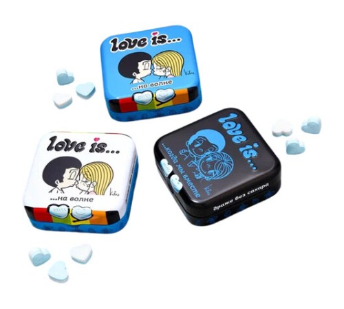 Драже освежающие в форме сердца LOVE IS, вкус мята, 20 г, 709242