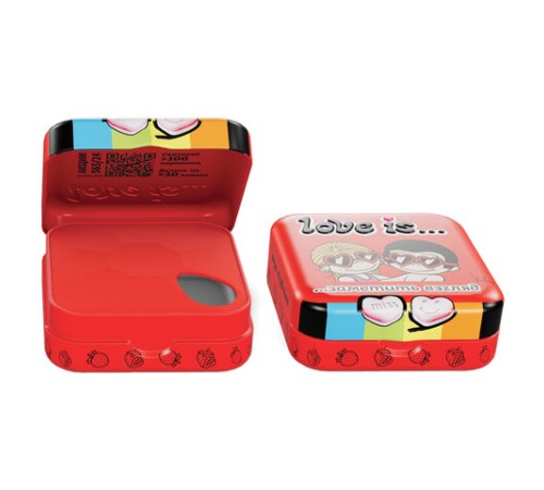 Драже освежающие в форме сердца LOVE IS, вкус клубника, 20 г, 709241