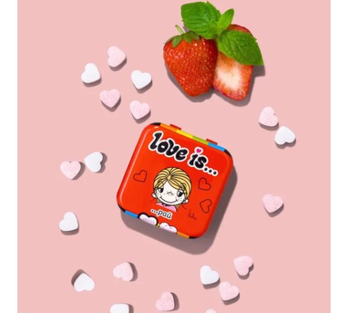 Драже освежающие в форме сердца LOVE IS, вкус клубника, 20 г, 709241