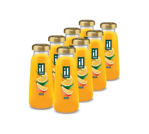Сок Апельсиновый IL PRIMO восстановленный в стеклянной бутылке 0,2 л