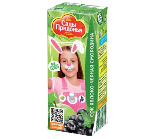 Сок Яблоко/Черная смородина САДЫ ПРИДОНЬЯ 0,2 л