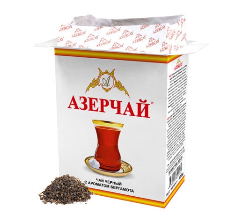 Чай листовой АЗЕРЧАЙ черный с ароматом бергамота среднелистовой 400 г, ш/к 21031, 416757