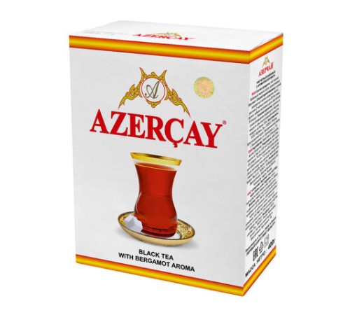 Чай листовой АЗЕРЧАЙ черный с ароматом бергамота среднелистовой 400 г, ш/к 21031, 416757