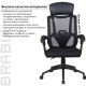 Кресло офисное BRABIX "Nexus ER-401", с подголовником, черное, 531835