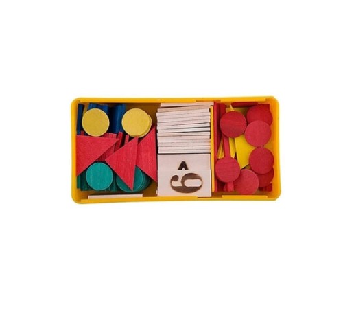 Касса цифр и счетного материала из натурального дерева 