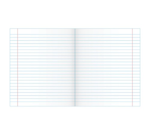 Тетрадь ЗЕЛЁНАЯ обложка 12 л., линия с полями, офсет, 