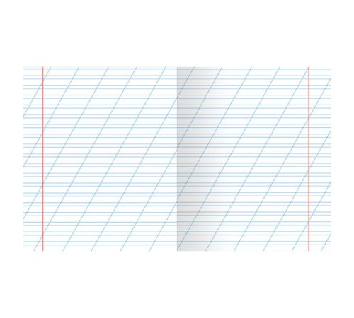 Тетрадь ЗЕЛЁНАЯ обложка 12 л., косая линия с полями, офсет, 