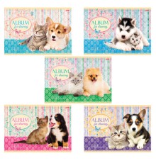 Альбом для рисования, А4, 40 листов, обложка картон, HATBER, 205х290 мм, 