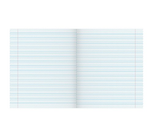 Тетрадь ЗЕЛЁНАЯ обложка 12 л., частая косая линия с полями, офсет, 