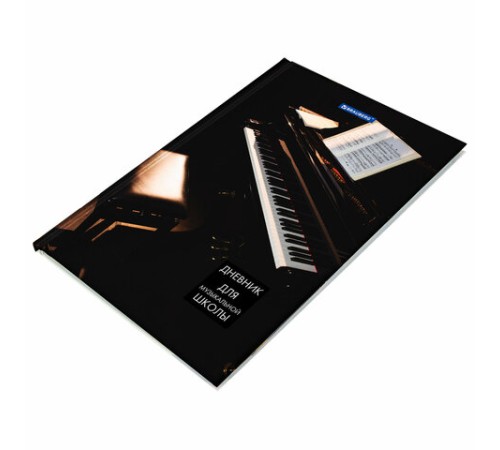 Дневник для музыкальной школы 140х210 мм, 48 л., твердый, BRAUBERG, справочный материал, 