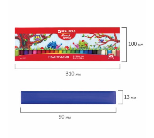 Пластилин классический BRAUBERG 