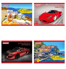 Альбом для рисования МАЛЫЙ ФОРМАТ А5, 40 л., скоба, обложка офсет, ПИФАГОР, 200х148 мм, 