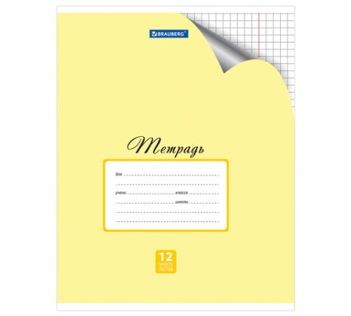 Тетрадь 12 л. BRAUBERG 
