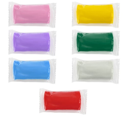 Пластилин на растительной основе (тесто для лепки) ПИФАГОР, 7 цветов, 420 г, пластиковое ведро, 104545