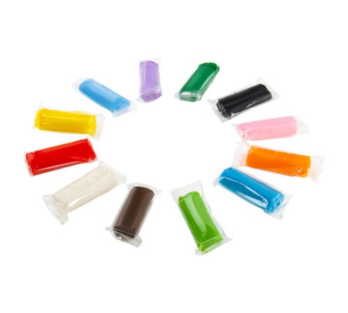 Пластилин на растительной основе (тесто для лепки) ПИФАГОР, 12 цветов, 360 г, пластиковое ведро, 104546