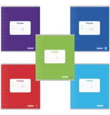 Тетрадь 18 л., ПИФАГОР, линия, офсет №2 ЭКОНОМ, обложка картон 170 г/м2, ОДНОТОННАЯ, 104550