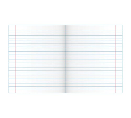 Тетрадь ЗЕЛЁНАЯ обложка 24 л., линия с полями, офсет, 