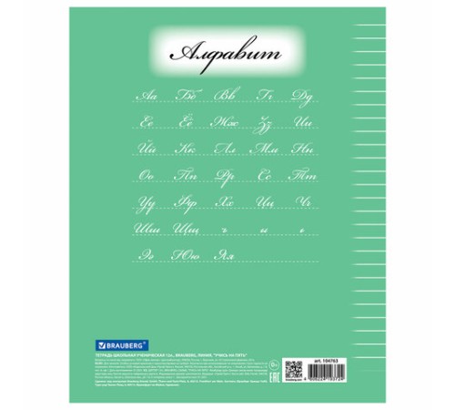 Тетрадь 12 л. BRAUBERG ЭКО 