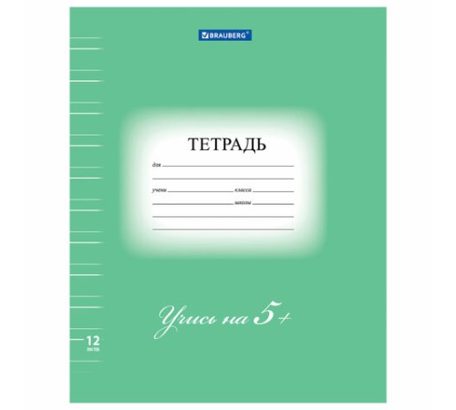 Тетрадь 12 л. BRAUBERG ЭКО 