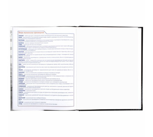 Дневник для музыкальной школы твердый, 48 л., HATBER 