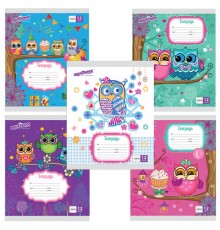 Тетрадь 12 л. ЮНЛАНДИЯ клетка, обложка картон, 