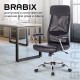 Кресло офисное BRABIX "Flight EX-540", хром, экокожа, сетка, черное, 531850