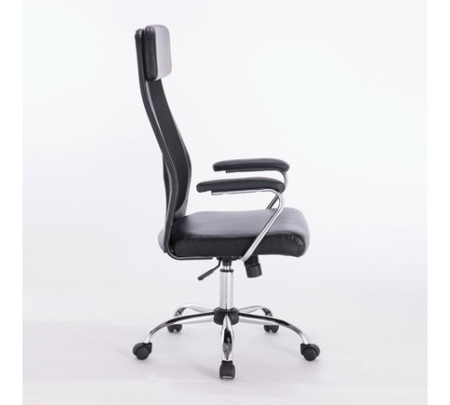 Кресло офисное BRABIX "Flight EX-540", хром, экокожа, сетка, черное, 531850 Кресло офисное BRABIX "Flight EX-540", хром, экокожа, сетка, черное, 531850