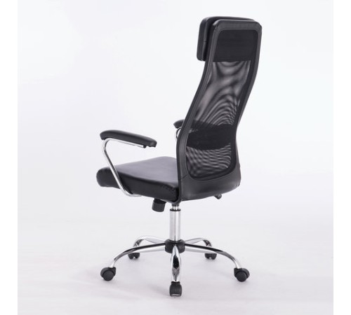 Кресло офисное BRABIX "Flight EX-540", хром, экокожа, сетка, черное, 531850 Кресло офисное BRABIX "Flight EX-540", хром, экокожа, сетка, черное, 531850