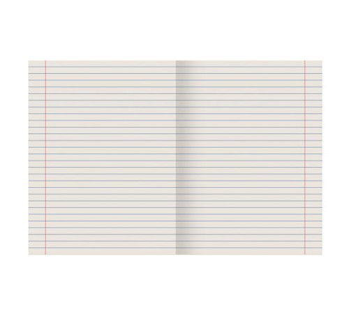 Тетрадь ЗЕЛЁНАЯ обложка 18 л., линия с полями, офсет №2 ЭКОНОМ, 