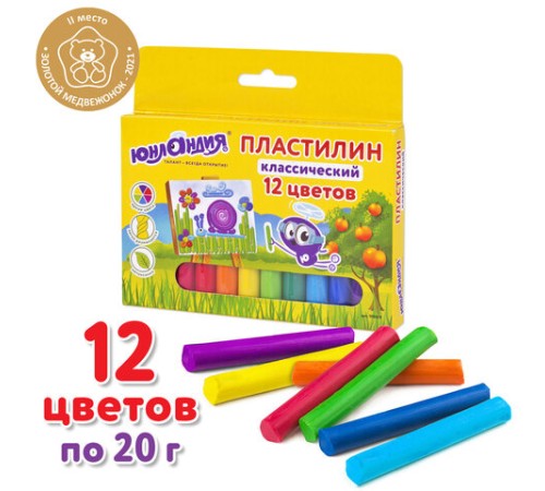 Пластилин классический ЮНЛАНДИЯ 