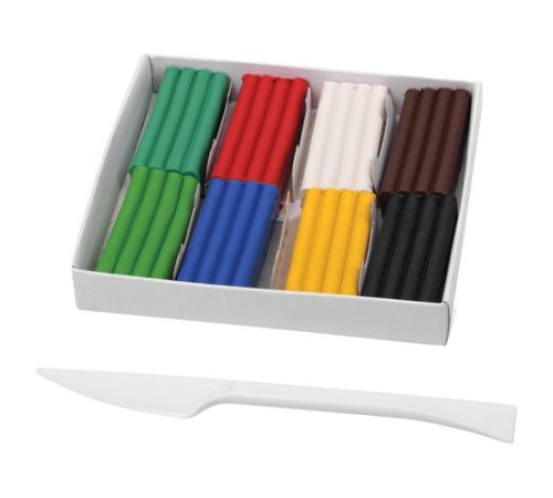 Пластилин классический ПИФАГОР ШКОЛЬНЫЙ, 8 цветов, 120 г, со стеком, 105433