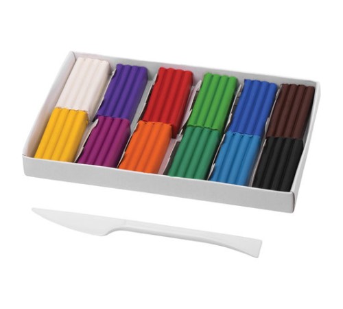 Пластилин классический ПИФАГОР ШКОЛЬНЫЙ, 12 цветов, 180 г, со стеком, 105434