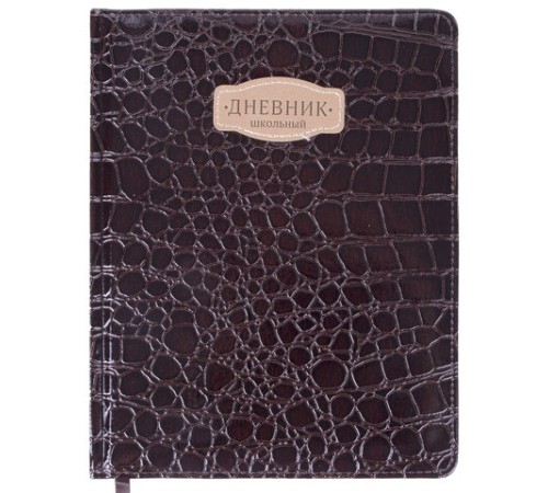 Дневник 1-11 класс 48 л., кожзам (твердая с поролоном), нашивка, BRAUBERG 