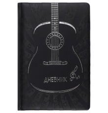 Дневник для музыкальной школы 140х210 мм, 48 л., обложка кожзам твердая, фольга, BRAUBERG, справочный материал, черный, 105502