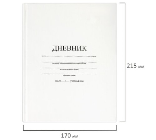 Дневник 1-11 класс 40 л., твердый, BRAUBERG, матовая ламинация, БЕЛЫЙ, 105540