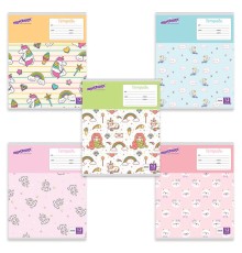 Тетрадь 12 л. ЮНЛАНДИЯ линия, обложка картон, 