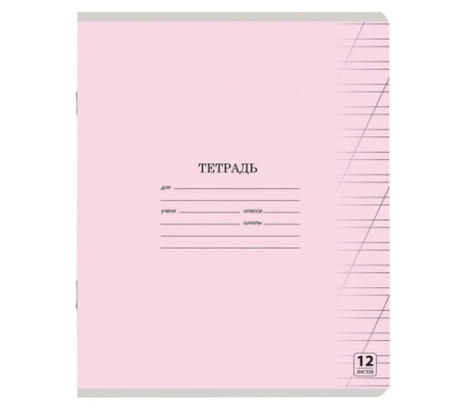 Тетрадь 12 л. ЮНЛАНДИЯ КЛАССИЧЕСКАЯ, косая линия, обложка картон, АССОРТИ 5 видов.105649