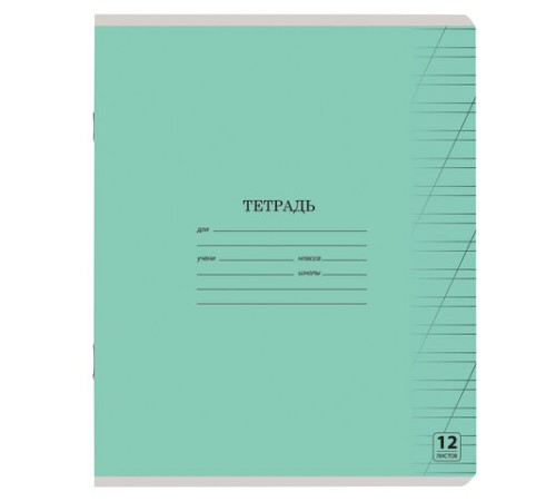 Тетрадь 12 л. ЮНЛАНДИЯ КЛАССИЧЕСКАЯ, косая линия, обложка картон, АССОРТИ 5 видов.105649