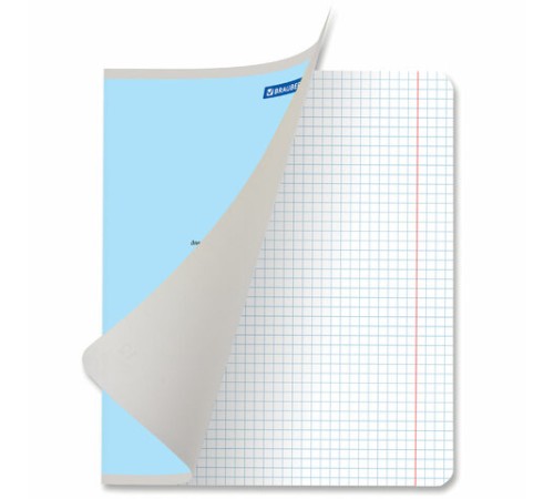 Тетрадь 12 л. BRAUBERG КЛАССИКА NEW клетка, обложка картон, СИНЯЯ, 105686