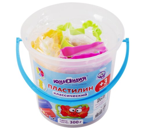 Пластилин в ведерке ЮНЛАНДИЯ 