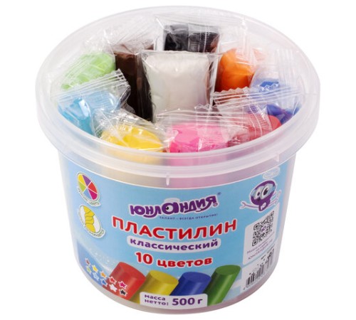 Пластилин в ведерке ЮНЛАНДИЯ 