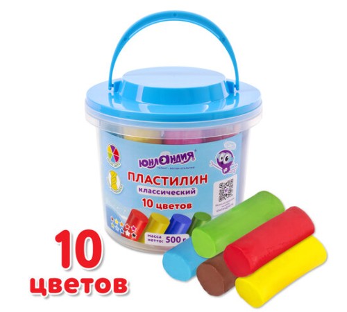 Пластилин в ведерке ЮНЛАНДИЯ 