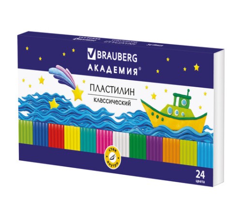 Пластилин классический BRAUBERG 