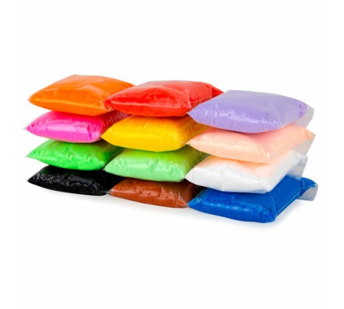 Пластилин супер лёгкий воздушный застывающий 12 цветов, 120 г, 3 стека, ЮНЛАНДИЯ, 105905